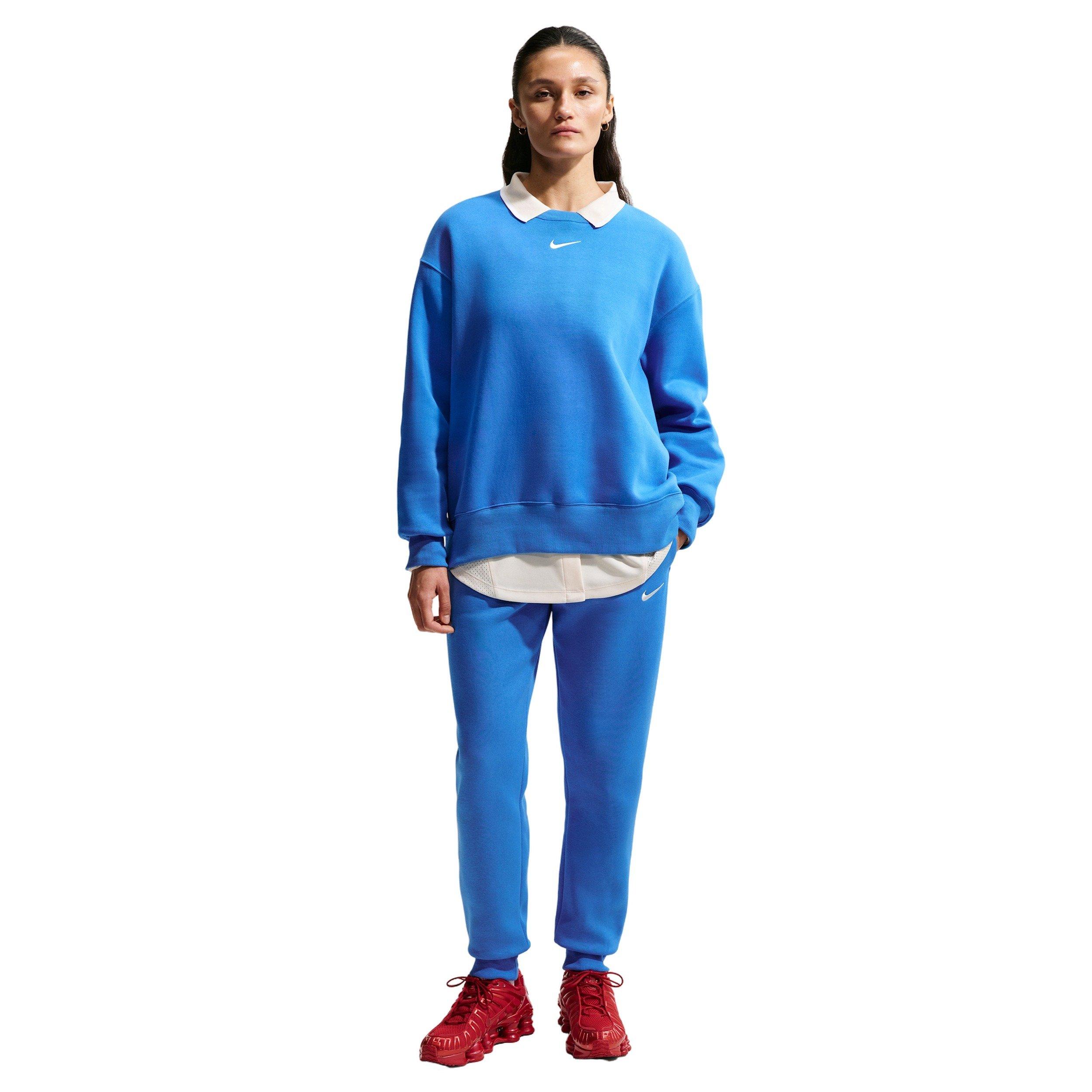 Nike Women's Sportswear Phoenix Fleece Mid-Rise Sweatpants - Blue - BLUE